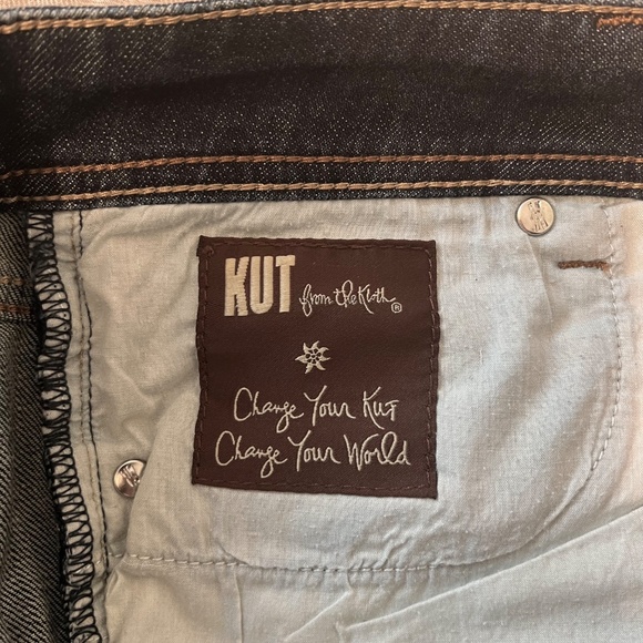 Kut from the Kloth Cameron Cuffed Straight-Leg Ankle Jeans Women's Blue Jeans - Picture 8 of 8